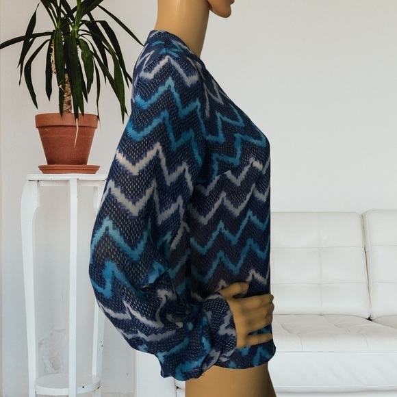 A.N.A A New Approach Women's Multicolor Long Sleeve Button Up Blouse Top Size S - Picture 12 of 12